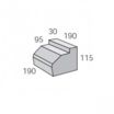 20.38 Half Height Flush Sill (190 x 116 x 96 x 30) (96 x 19 x 116)