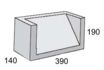 Masonry Block 15-745 Louvre Block 390L x 140W x 190H mm