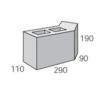 Masonry Block 20-739 45 degree SQUINT 290/90L x 110W x 190H mm
