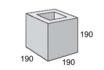 Masonry Block 20-03 Half Block 190L x 190W x 190H mm