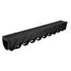 Rain Drain Trade 1m Complete Channel & Grate 100mm x 100mm Black H