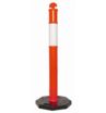 Bollard Orange HI-VIS 6kg Base & Pole