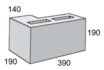 Masonry Block15-25 Corner Return 390L x 140/190W x 190H mm