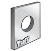 Washer Square 38mm x 38mm x 3mm M10 Hole ZINC