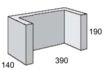 MAsonry Block 15-45 Clean Out Block 390L x 140W x 190H mm