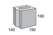 Masonry Block 15-10 Control Joint 1/2 (Half) 190L x 140W x 190H mm