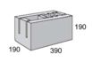 Masonry Block 20-21 Corner Knock Out Bond Beam 390L x 190W x 190H mm