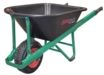 Green Poly Heavy Duty Contractors Wheelbarrow wide wheel steel Handles