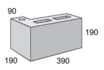 Masonry Block 10-25 Corner Return 390L x 90/190W x 190H mm