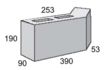 Masonry Block 10-739 45-Deg Squint 290/190L x 90W x 190H mm