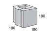 Masonry Block 20-10 Half Control Joint 190L x 190W x 190H mm